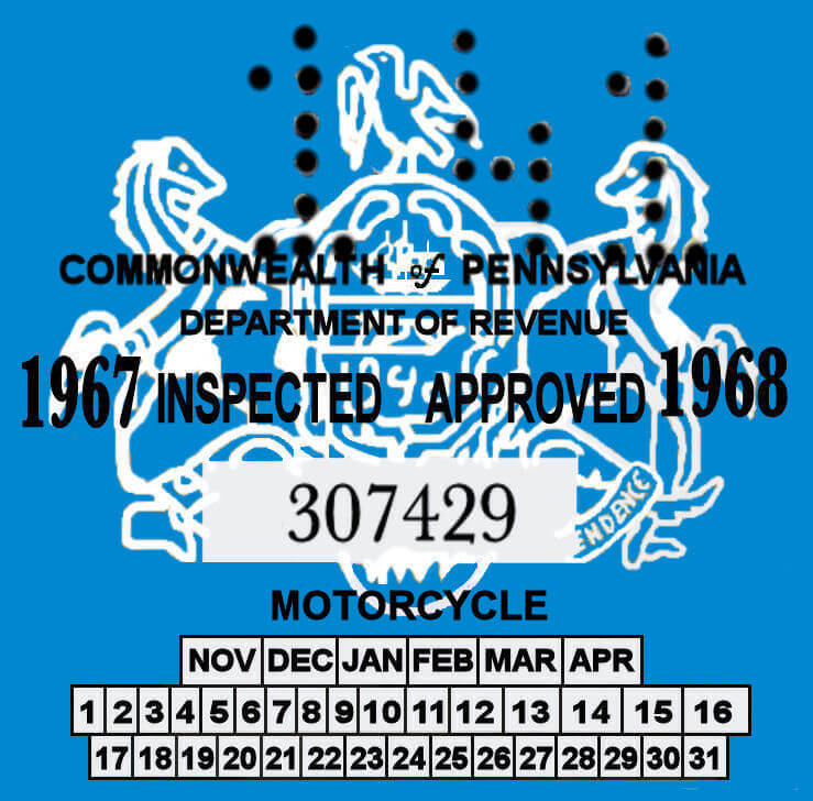 Pennsylvania Bob Hoyts Classic Inspection Stickers, Add a Final Touch